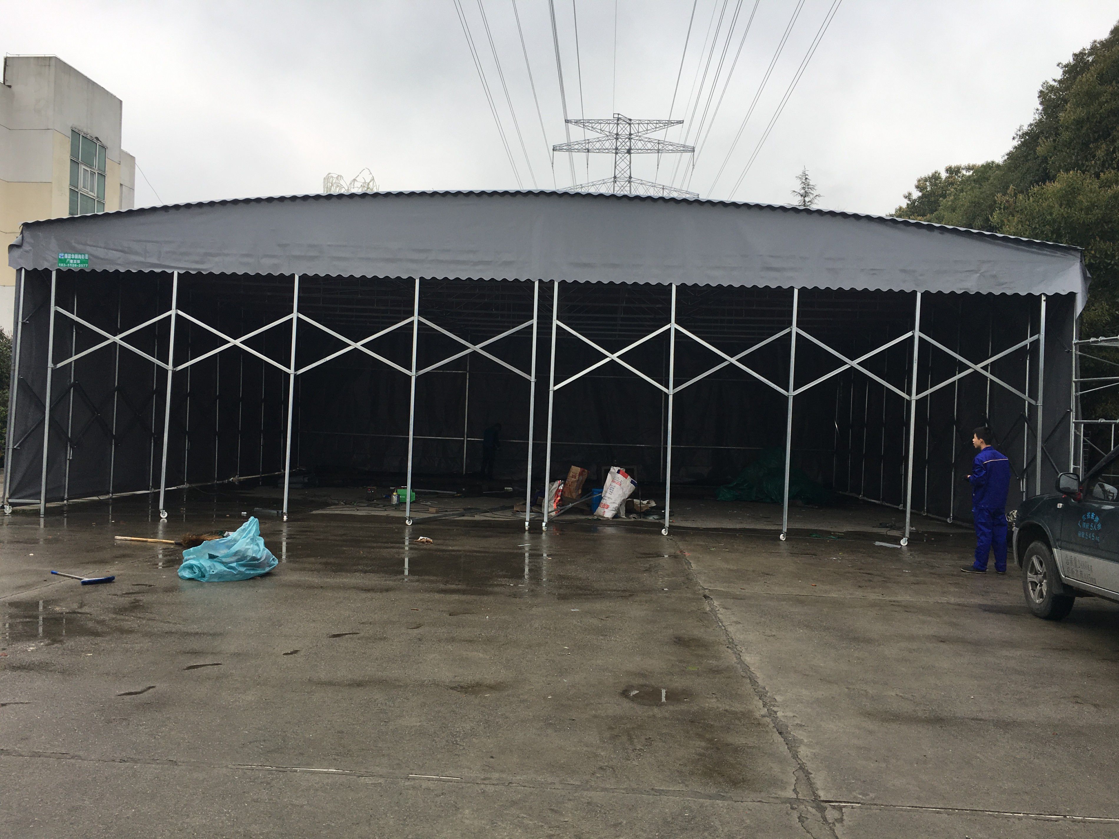 舒蘭市大型倉庫雨棚